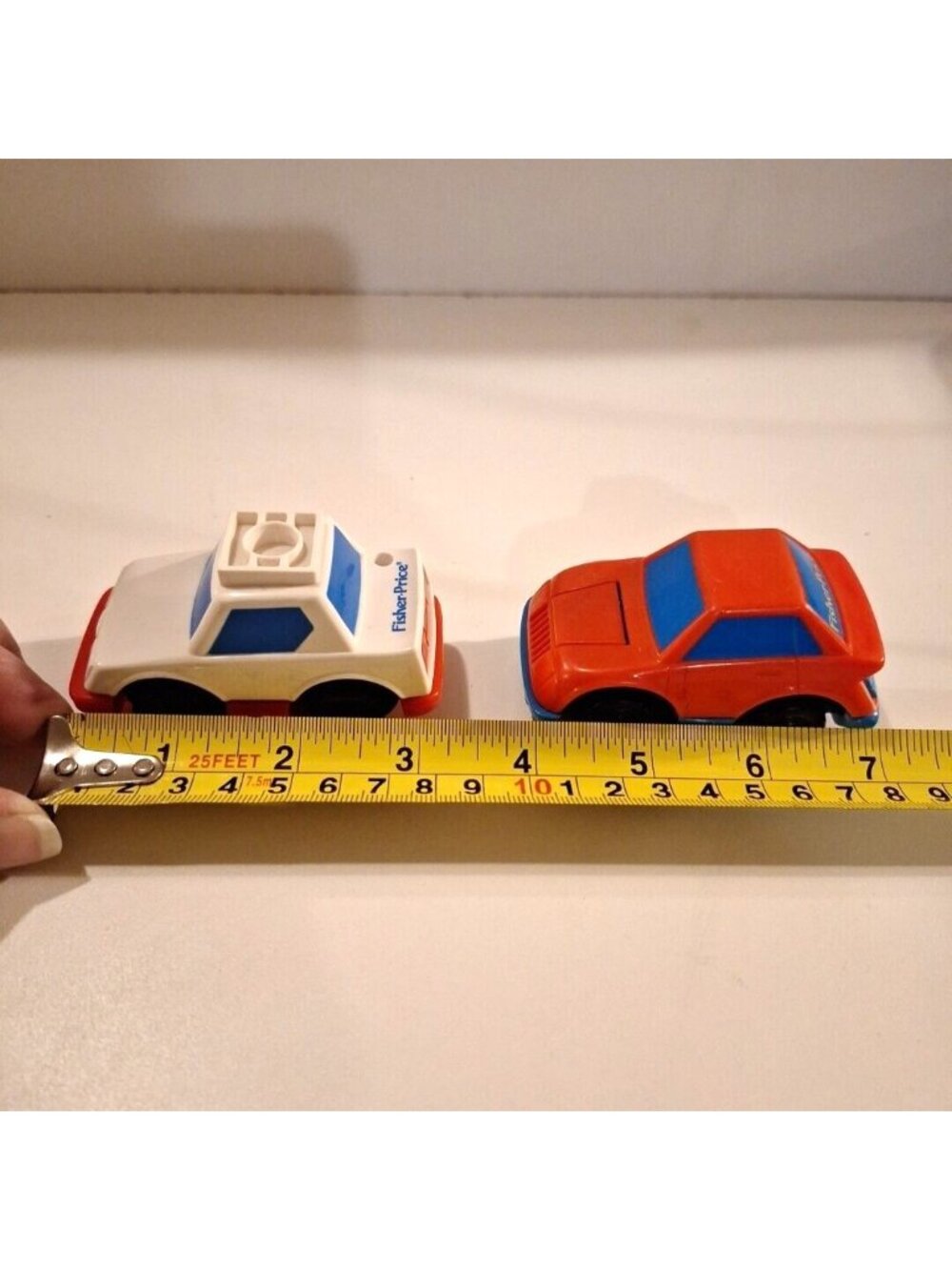 Fisher Price Flip Track Rail Ambulance & Red Blue Car 1992 3" Replacement Lot - Picture 9 of 9